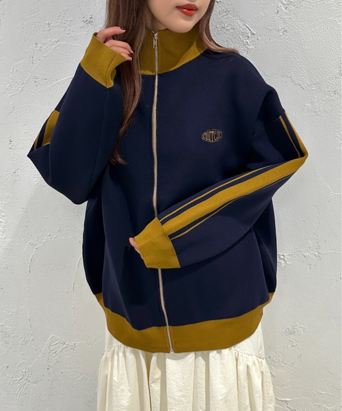 apres jour mignon（アプレジュールミニョン）の「スポンディッシュトラックジャケット【ZOZOTOWN限定アイテム】（その他トップス・レディース・ミント/アイボリー/ネイビー・X-LARGE/フリー）」の22枚目の写真