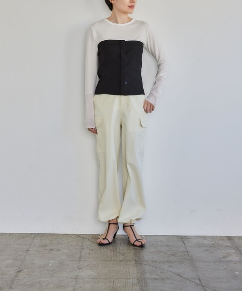 LEPSIM(レプシィム)の「【FOR I SERIES】ボタンツキビスチェ 190582(チューブトップ・レディース・ベージュ/ブラック・MEDIUM/LARGE/SMALL)」の11枚目の写真