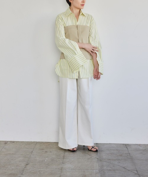 LEPSIM(レプシィム)の「【FOR I SERIES】ボタンツキビスチェ 190582(チューブトップ・レディース・ベージュ/ブラック・MEDIUM/LARGE/SMALL)」の14枚目の写真