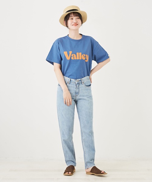 CUBE SUGAR(キューブシュガー)の「汗ジミ防止カットソーロゴプリントTシャツ(Tシャツ/カットソー・レディース・キャメル/ピンク/マルチ/トップグレー/ブルー・M)」の15枚目の写真