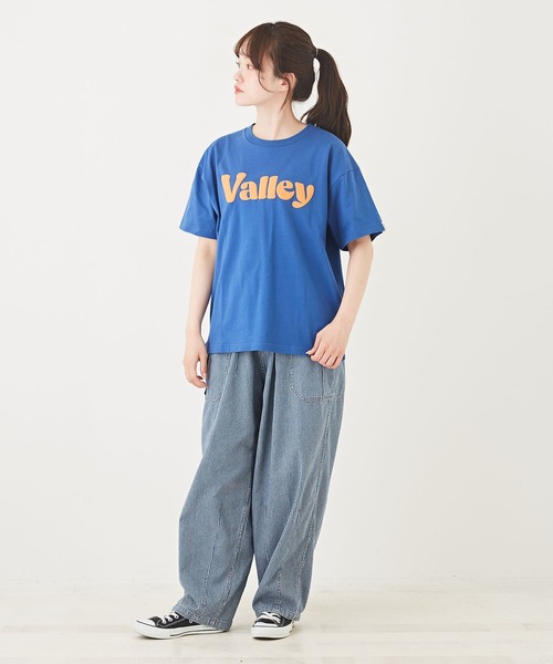 CUBE SUGAR(キューブシュガー)の「汗ジミ防止カットソーロゴプリントTシャツ(Tシャツ/カットソー・レディース・キャメル/ピンク/マルチ/トップグレー/ブルー・M)」の16枚目の写真