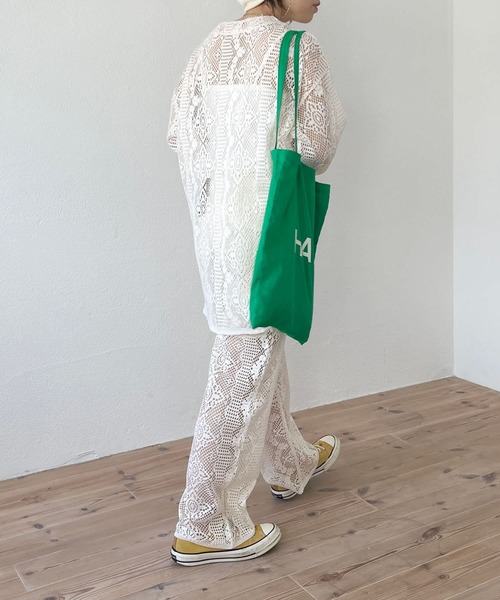 vintage like lace pants / ivory[FREE or LONG] | wee9s