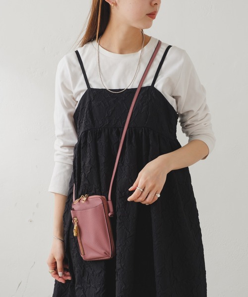 Pal collection（パルコレクション）の「ふくれジャガードキャミワンピース（ワンピース・レディース・グレー系その他/ブラック・FREE）」の5枚目の写真