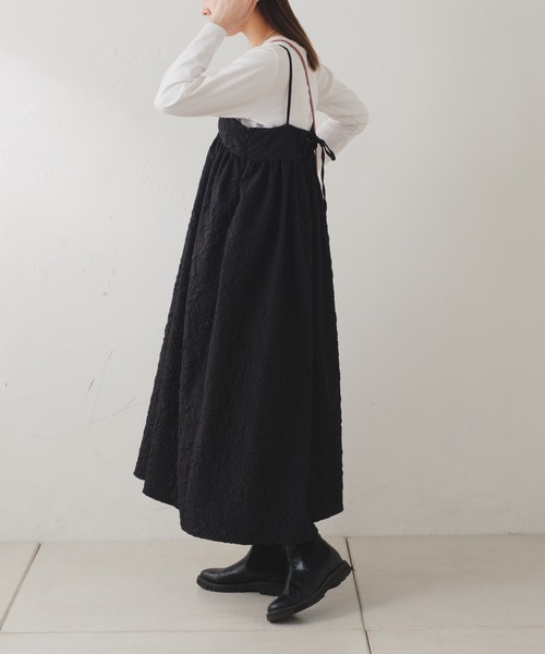 Pal collection（パルコレクション）の「ふくれジャガードキャミワンピース（ワンピース・レディース・グレー系その他/ブラック・FREE）」の21枚目の写真