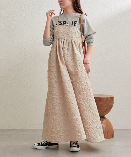 Pal collection（パルコレクション）の「ふくれジャガードキャミワンピース（ワンピース・レディース・グレー系その他/ブラック・FREE）」の9枚目の写真
