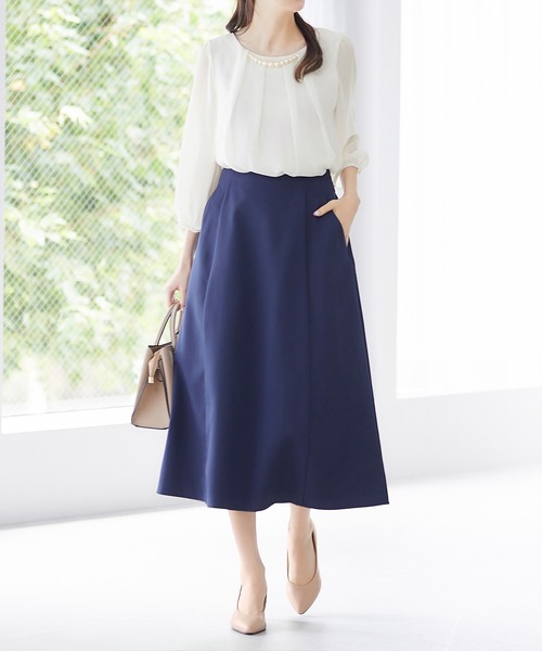 alotta(アロッタ)の「2WAYシフォンタックブラウス(7分袖)(シャツ/ブラウス・レディース・グリーン/イエロー/ライトグレー/グレイッシュブルー/レディッシュグレー/オフホワイト/ライトピンク/ブラック/オレンジ系その他/ネイビー/ラベンダー・MEDIUM/LARGE/XXXX-LARGE/XXX-LARGE/SMALL/XX-LARGE/X-LARGE)」の12枚目の写真