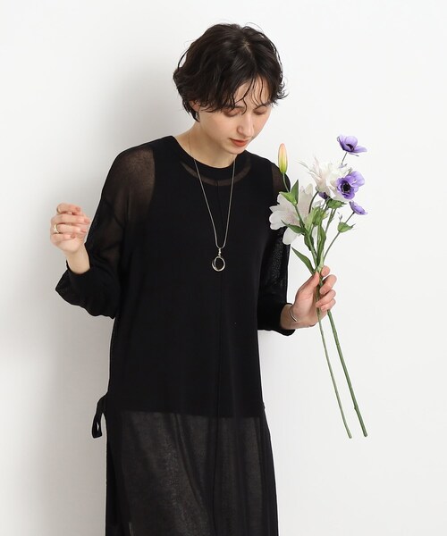 DRESKIP（ドレスキップ）の「◆【2点セット】こなれ感たっぷり インナー＋シアーワンピース（その他トップス・レディース・ブラック/ライトベージュ/ブラウン系その他・02/03）」の2枚目の写真