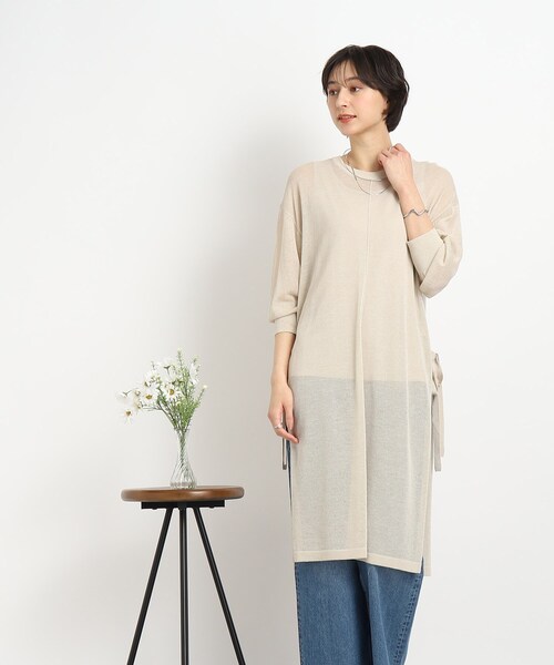 DRESKIP（ドレスキップ）の「◆【2点セット】こなれ感たっぷり インナー＋シアーワンピース（その他トップス・レディース・ブラック/ライトベージュ/ブラウン系その他・02/03）」の10枚目の写真