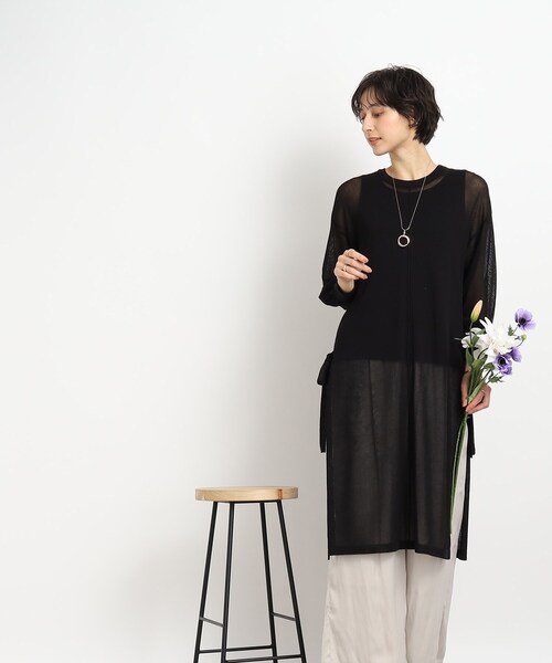 DRESKIP（ドレスキップ）の「◆【2点セット】こなれ感たっぷり インナー＋シアーワンピース（その他トップス・レディース・ブラック/ライトベージュ/ブラウン系その他・02/03）」の11枚目の写真