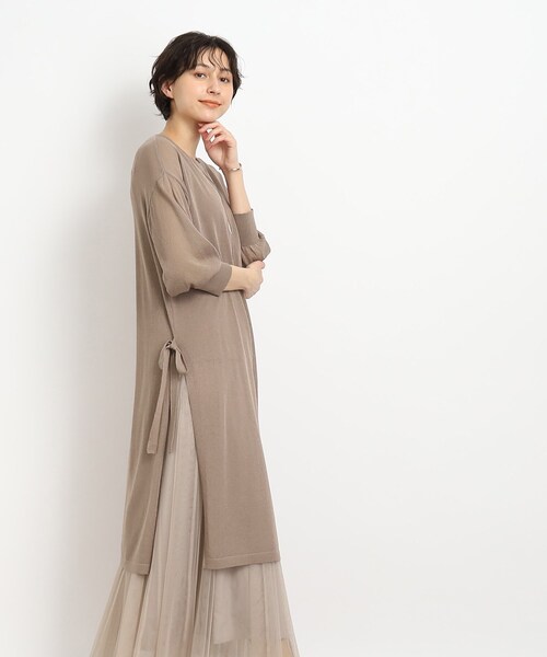 DRESKIP（ドレスキップ）の「◆【2点セット】こなれ感たっぷり インナー＋シアーワンピース（その他トップス・レディース・ブラック/ライトベージュ/ブラウン系その他・02/03）」の17枚目の写真