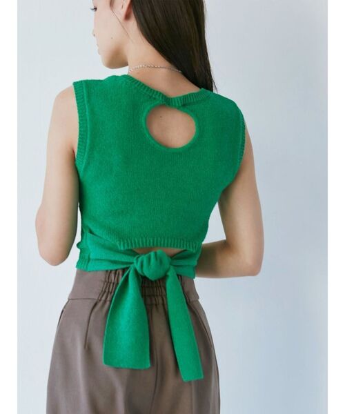 MURUA(ムルーア)の「ファインベーシックニットタンク(タンクトップ・レディース・ブラック/グリーン/アイボリー/モカ・FREE)」の14枚目の写真