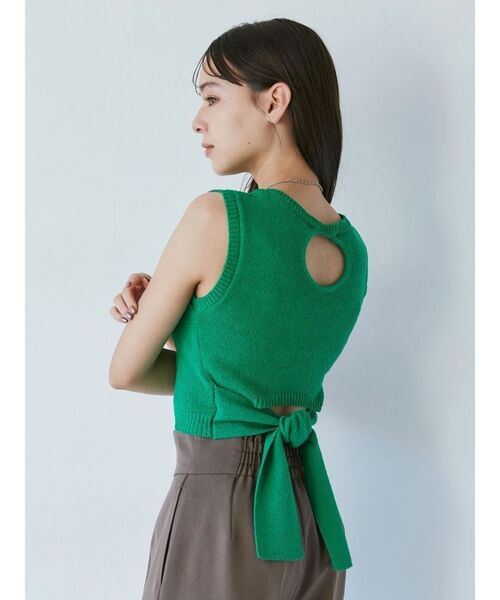 MURUA(ムルーア)の「ファインベーシックニットタンク(タンクトップ・レディース・ブラック/グリーン/アイボリー/モカ・FREE)」の9枚目の写真