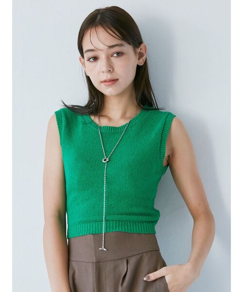 MURUA(ムルーア)の「ファインベーシックニットタンク(タンクトップ・レディース・ブラック/グリーン/アイボリー/モカ・FREE)」の12枚目の写真
