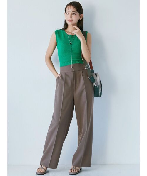 MURUA(ムルーア)の「ファインベーシックニットタンク(タンクトップ・レディース・ブラック/グリーン/アイボリー/モカ・FREE)」の16枚目の写真