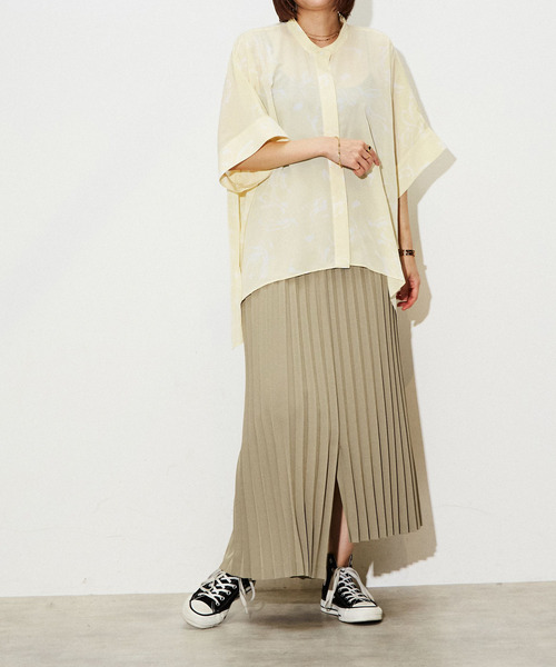 【 muveil × converse 】 ハート　ベージュ　プリーツ　スカート muveil × converse 】 ハート ベージュ プリーツ スカート