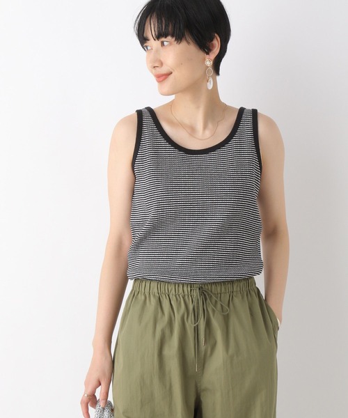 LEPSIM(レプシィム)の「2WAYリブタンク 163533(タンクトップ・レディース・ブラウン/ライトグリーン/ブラック/アイボリー/ホワイト×ブラック・LARGE/MEDIUM)」の3枚目の写真