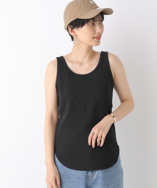 LEPSIM(レプシィム)の「2WAYリブタンク 163533(タンクトップ・レディース・ブラウン/ライトグリーン/ブラック/アイボリー/ホワイト×ブラック・LARGE/MEDIUM)」の15枚目の写真