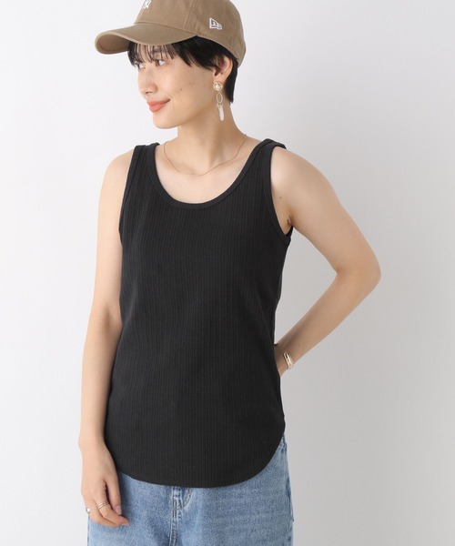 LEPSIM(レプシィム)の「2WAYリブタンク 163533(タンクトップ・レディース・ブラウン/ライトグリーン/ブラック/アイボリー/ホワイト×ブラック・LARGE/MEDIUM)」の16枚目の写真