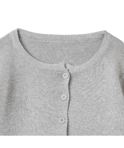 kirakiraShop(キラキラショップ)の「コンパクト シルエット クロップド カーディガン(カーディガン/ボレロ・レディース・ホワイト/ライトブルー/ブラック/グレー・FREE)」の11枚目の写真
