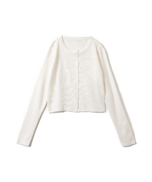 kirakiraShop(キラキラショップ)の「コンパクト シルエット クロップド カーディガン(カーディガン/ボレロ・レディース・ホワイト/ライトブルー/ブラック/グレー・FREE)」の6枚目の写真
