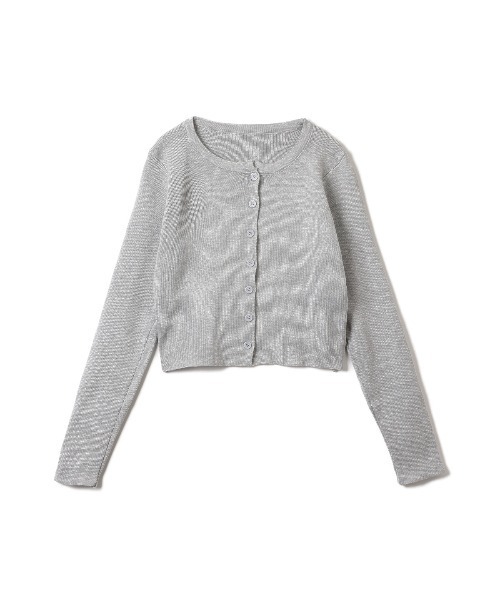 kirakiraShop(キラキラショップ)の「コンパクト シルエット クロップド カーディガン(カーディガン/ボレロ・レディース・ホワイト/ライトブルー/ブラック/グレー・FREE)」の9枚目の写真