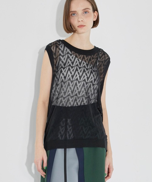 ニット セーター Tモノグラム テックニット セーター レディース TORY BURCH ニット セーター Tモノグラム テックニット