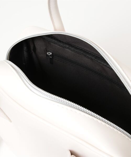 florist（フローリスト）の「【2WAY/3WAY】スクエアシルエットのシンプルレザーハンドバッグ/ショルダーバッグ（ボストンバッグ・レディース・ライトブルー/ホワイト/ブラック・FREE）」の20枚目の写真