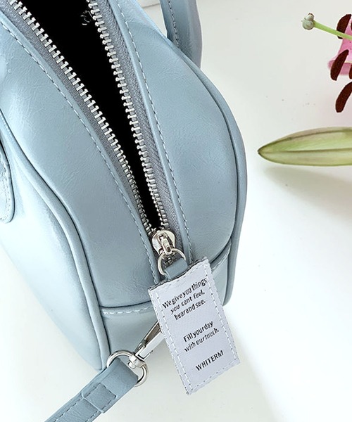 florist（フローリスト）の「【2WAY/3WAY】スクエアシルエットのシンプルレザーハンドバッグ/ショルダーバッグ（ボストンバッグ・レディース・ライトブルー/ホワイト/ブラック・FREE）」の15枚目の写真