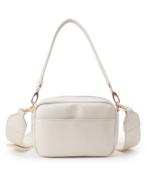 Ober Tashe(オーバータッシェ)の「太ベルト2WAYBOXショルダー(ショルダーバッグ・レディース・ブラック/ホワイト/シルバー・FREE)」の5枚目の写真