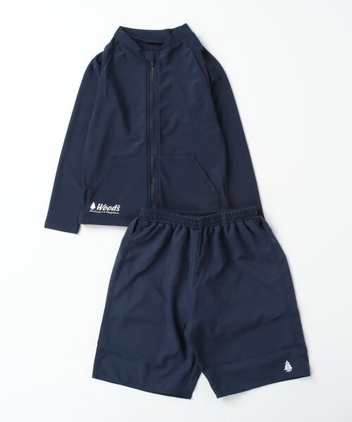 ※take7　スポーツ用水着 青 赤紫 2点セット 楽天市場】WOODS ウッズ 水着 2点セット キッズ ジュニア