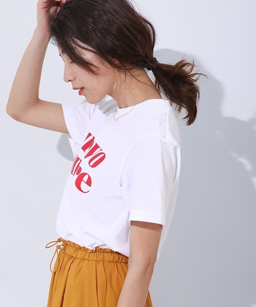 Bou Jeloud(ブージュルード)の「unovo amoreロゴTee(Tシャツ/カットソー・レディース・ネイビー/オフホワイト・FREE)」の7枚目の写真