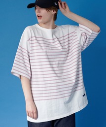 PANEL BORDER BASQUE SHIRT / パネルボーダーバスクシャツ