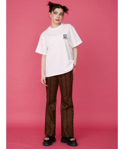 EVRIS（エヴリス）の「パイソンツイルワイドパンツ（その他パンツ・レディース・ブラウン/ベージュ・SMALL/MEDIUM）」の4枚目の写真