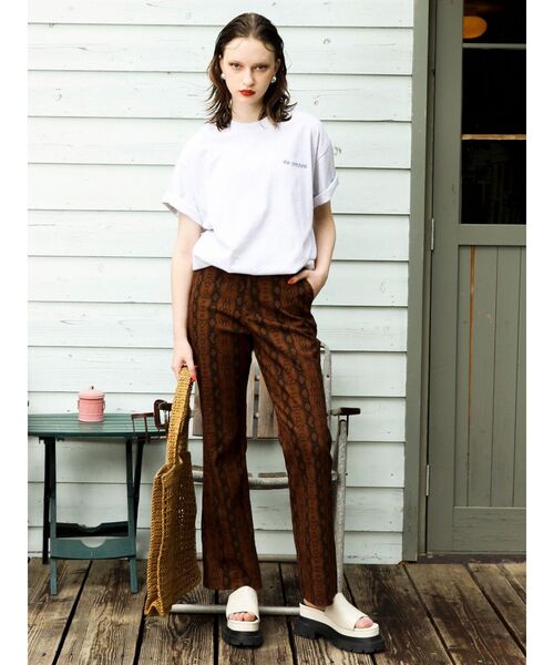 EVRIS（エヴリス）の「パイソンツイルワイドパンツ（その他パンツ・レディース・ブラウン/ベージュ・SMALL/MEDIUM）」の19枚目の写真