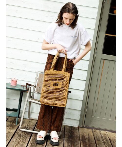 EVRIS（エヴリス）の「パイソンツイルワイドパンツ（その他パンツ・レディース・ブラウン/ベージュ・SMALL/MEDIUM）」の20枚目の写真