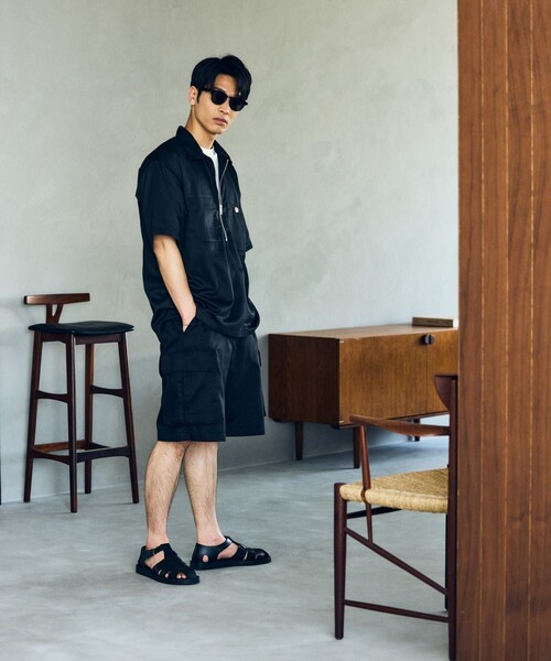 RED KAP（レッドキャップ）の「RED KAP/レッドキャップ 別注 ハーフジップ ワンポイント 半袖ワークシャツ/SP H/Z SS SHIRT（シャツ/ブラウス・メンズ・ブラック/ベージュ・MEDIUM/LARGE）」の6枚目の写真