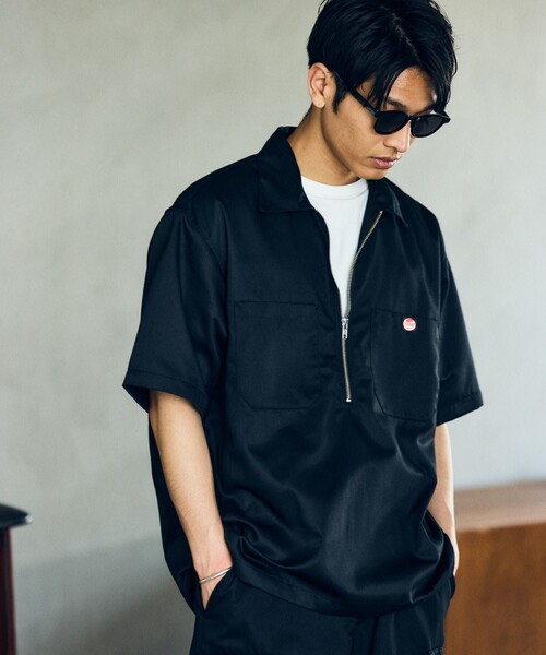 RED KAP（レッドキャップ）の「RED KAP/レッドキャップ 別注 ハーフジップ ワンポイント 半袖ワークシャツ/SP H/Z SS SHIRT（シャツ/ブラウス・メンズ・ブラック/ベージュ・MEDIUM/LARGE）」の7枚目の写真