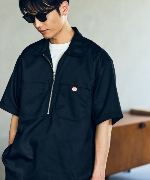 RED KAP（レッドキャップ）の「RED KAP/レッドキャップ 別注 ハーフジップ ワンポイント 半袖ワークシャツ/SP H/Z SS SHIRT（シャツ/ブラウス・メンズ・ブラック/ベージュ・MEDIUM/LARGE）」の5枚目の写真