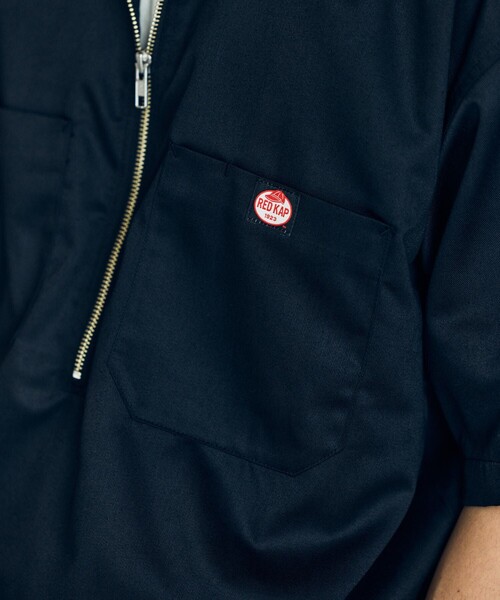RED KAP（レッドキャップ）の「RED KAP/レッドキャップ 別注 ハーフジップ ワンポイント 半袖ワークシャツ/SP H/Z SS SHIRT（シャツ/ブラウス・メンズ・ブラック/ベージュ・MEDIUM/LARGE）」の13枚目の写真