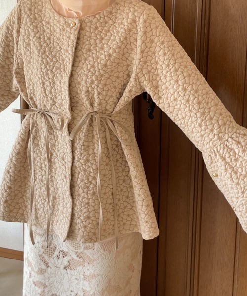 apresjour clair by 和花(アプレジュールクレアバイカズカ)の「【和花コラボアイテム】マルチフラワージャガードトップス【ZOZOTOWN限定アイテム】(シャツ/ブラウス・レディース・ブラウン系その他/ベージュ・フリー/X-LARGE)」の21枚目の写真