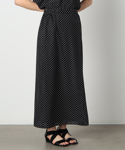 COMME CA ISM（コムサイズム）の「【洗える／セットアップ対応】ドット　前ベンツ　タイトスカート（スカート・レディース・ブラック/ホワイト・MEDIUM/LARGE）」の8枚目の写真