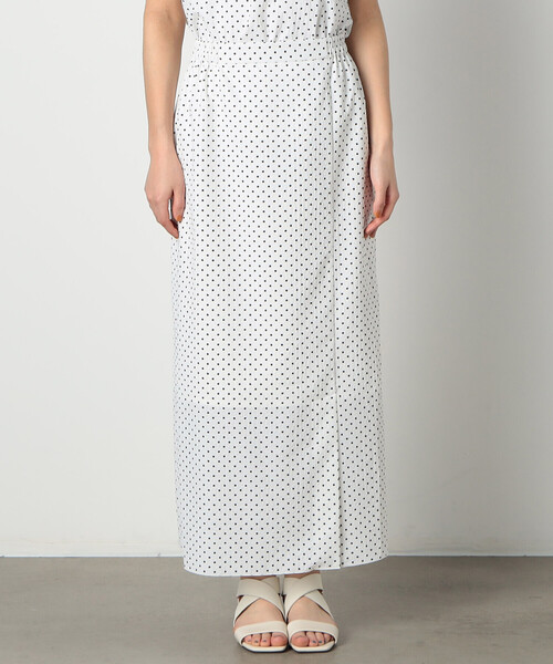 COMME CA ISM（コムサイズム）の「【洗える／セットアップ対応】ドット　前ベンツ　タイトスカート（スカート・レディース・ブラック/ホワイト・MEDIUM/LARGE）」の9枚目の写真