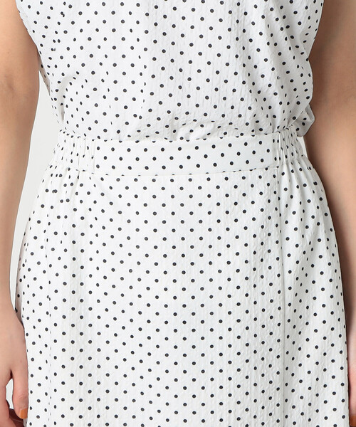 COMME CA ISM（コムサイズム）の「【洗える／セットアップ対応】ドット　前ベンツ　タイトスカート（スカート・レディース・ブラック/ホワイト・MEDIUM/LARGE）」の12枚目の写真