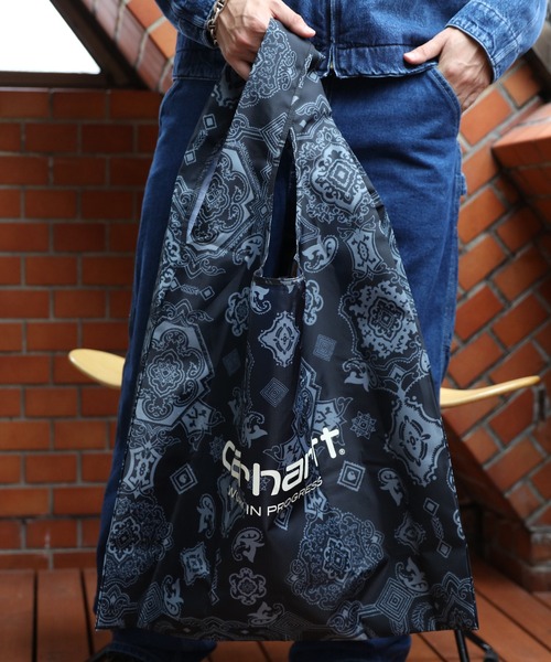 Carhartt(カーハート)の「Carhartt 総柄エコバッグ(エコバッグ/サブバッグ・メンズ・ブラック・FREE)」の14枚目の写真