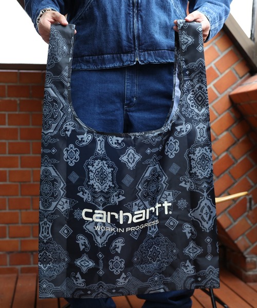 Carhartt(カーハート)の「Carhartt 総柄エコバッグ(エコバッグ/サブバッグ・メンズ・ブラック・FREE)」の6枚目の写真