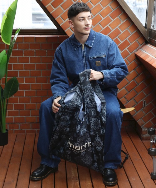 Carhartt(カーハート)の「Carhartt 総柄エコバッグ(エコバッグ/サブバッグ・メンズ・ブラック・FREE)」の7枚目の写真