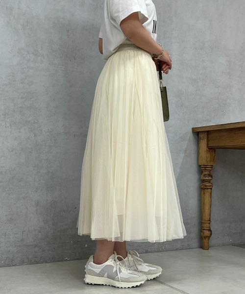 un dix cors（アンディコール）の「チュールスカート（スカート・レディース・ホワイト/チャコールグレー/ブラック・FREE）」の17枚目の写真