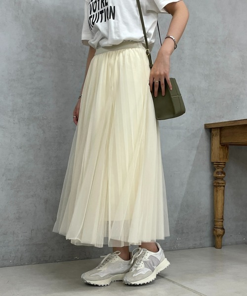 un dix cors（アンディコール）の「チュールスカート（スカート・レディース・ホワイト/チャコールグレー/ブラック・FREE）」の18枚目の写真