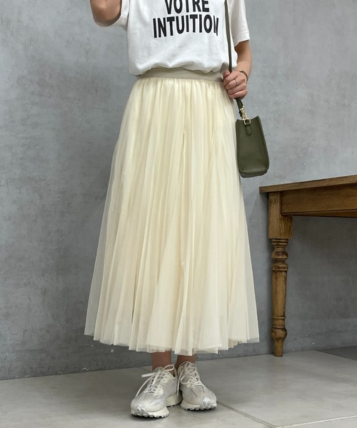 un dix cors（アンディコール）の「チュールスカート（スカート・レディース・ホワイト/チャコールグレー/ブラック・FREE）」の19枚目の写真