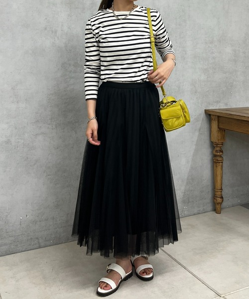 un dix cors（アンディコール）の「チュールスカート（スカート・レディース・ホワイト/チャコールグレー/ブラック・FREE）」の9枚目の写真